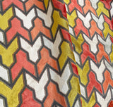 Cut Velvet Upholstery Fabric Jefferson Geometric Pattern