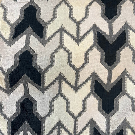 Cut Velvet Upholstery Fabric Jefferson Geometric Pattern