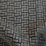 Burnout Velvet Upholstery Fabric Westfield Geometric Block Pattern by the Yard