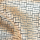 Burnout Velvet Upholstery Fabric Westfield Geometric Block Pattern by the Yard