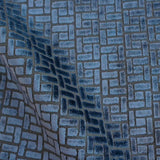 Burnout Velvet Upholstery Fabric Westfield Geometric Block Pattern by the Yard