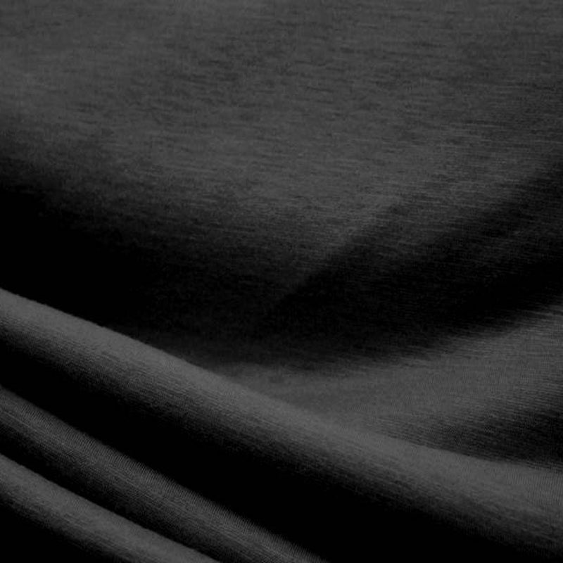 1 Yard Soft Black Interlock Jersey Knit Apparel Fabric 58 Inch Width