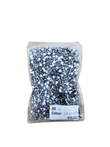 Small Bag Glue On Rhinestones Flat Back Rhinestone Fabric - Jet Hematite, 2MM To 6MM Sizes (1 Bag)