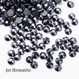 Small Bag Glue On Rhinestones Flat Back Rhinestone Fabric - Jet Hematite, 2MM To 6MM Sizes (1 Bag)