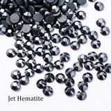 Small Bag Glue On Rhinestones Flat Back Rhinestone Fabric - Jet Hematite, 2MM To 6MM Sizes (1 Bag)
