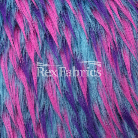 Jewel Jungle Acrylic Blend Faux Fur Fabric - Novelty Pattern, 61" Width (1 Yard)
