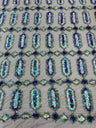 Jewel Sequin Polyester Fabric - Iridescent Jewel Embroidered Sequin Mesh, 54" Width, 36" Length (1 Yard)