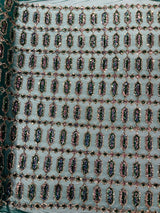 Jewel Sequin Polyester Fabric - Iridescent Jewel Embroidered Sequin Mesh, 54" Width, 36" Length (1 Yard)