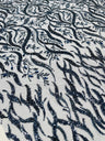 Jewel Vine Beaded Lace Polyester Fabric - Hand Beaded Vine Pattern, 54" Width (1 Yard)