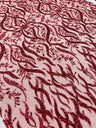 Jewel Vine Beaded Lace Polyester Fabric - Hand Beaded Vine Pattern, 54" Width (1 Yard)