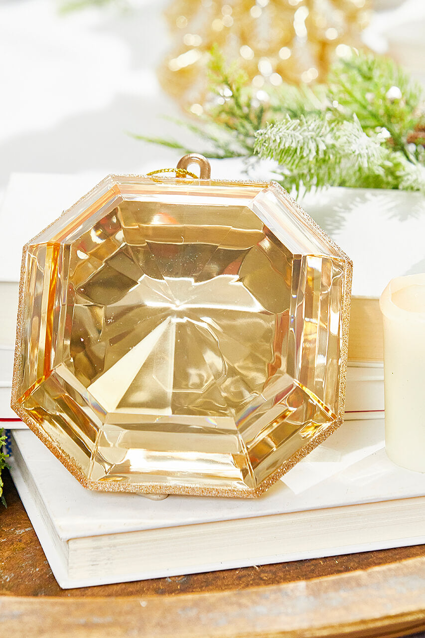 6” Champagne Jewel Ornament