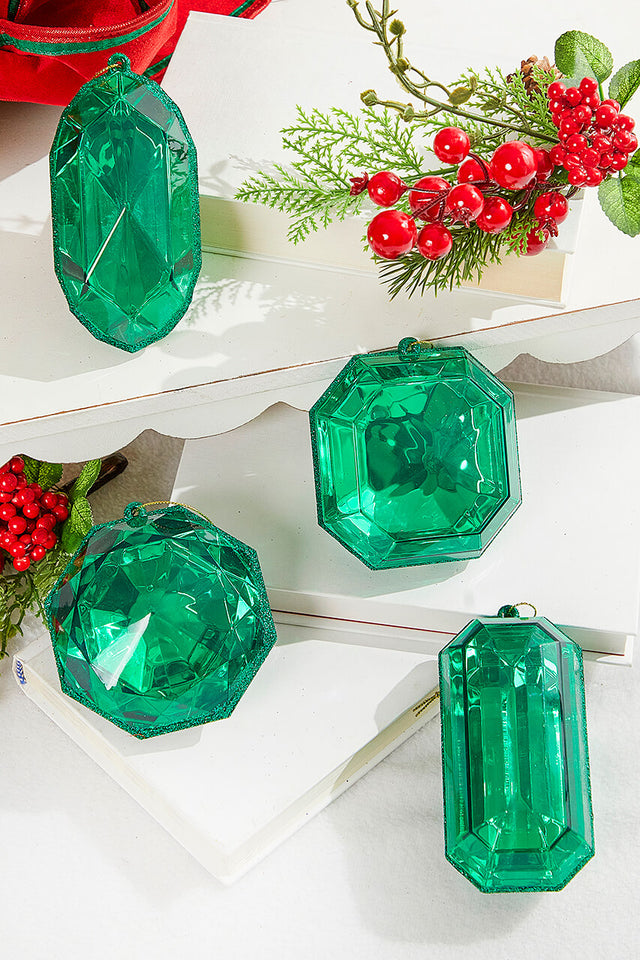 4"-5" Jewel Ornament - Green