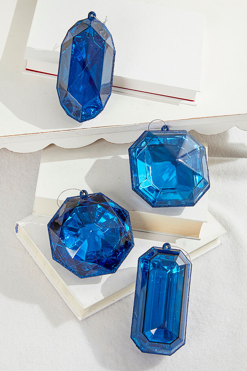 4"-5" Jewel Ornament - Sapphire