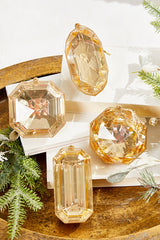 4"-5" Jewel Ornament - Champagne