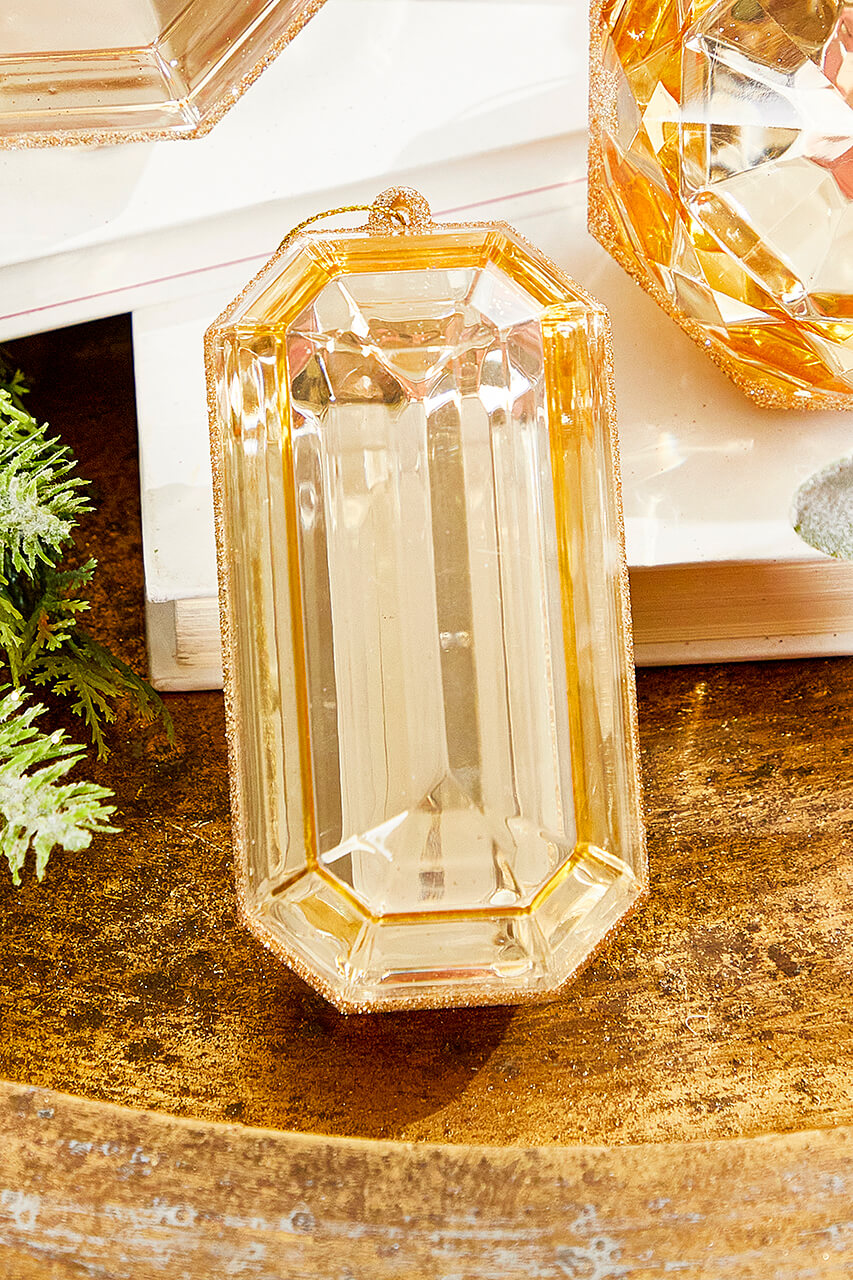 4"-5" Jewel Ornament - Champagne