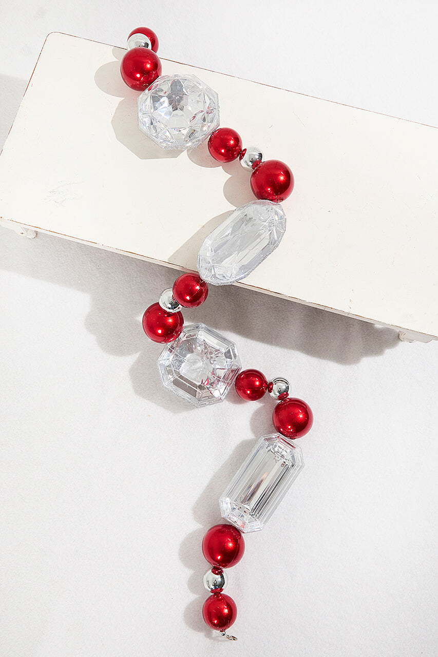 40" Christmas Jewels With Ball Ornament Garland