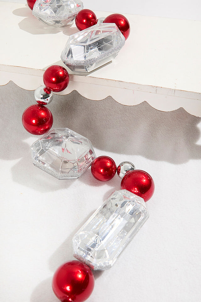 40" Christmas Jewels With Ball Ornament Garland