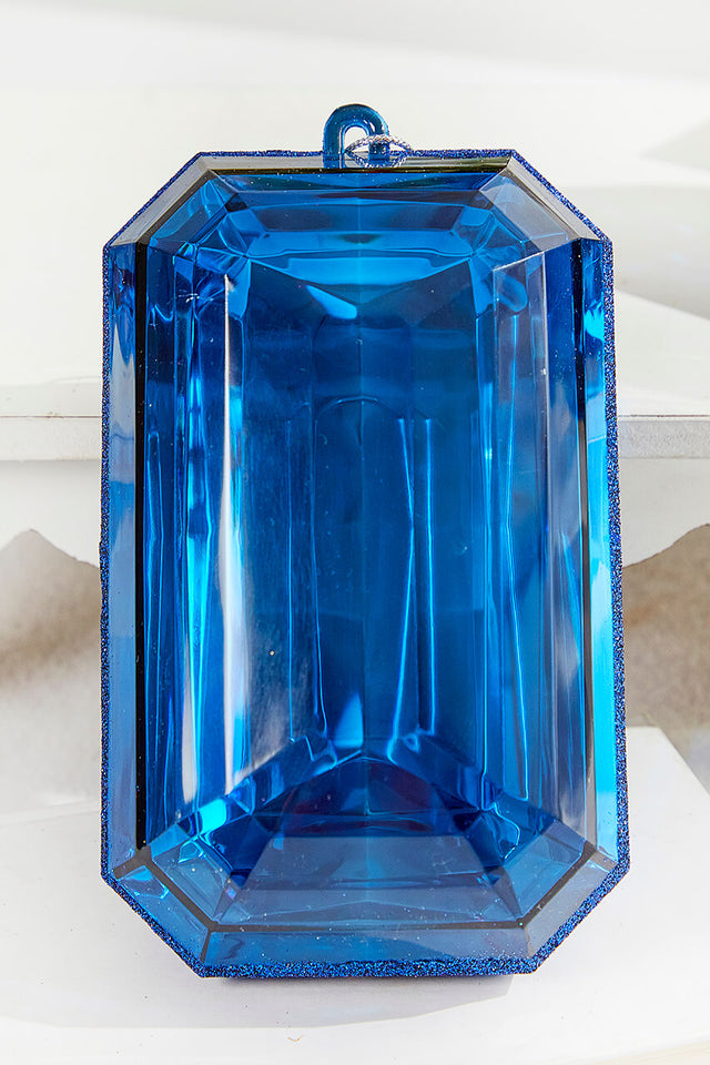 8" Jewel Ornament - Sapphire