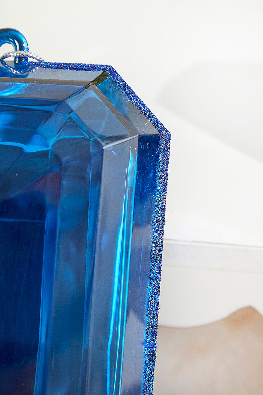 8" Jewel Ornament - Sapphire