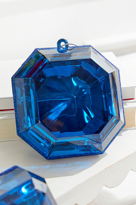 6" Jewel Ornament - Sapphire