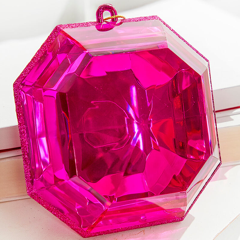 6" Jewel Ornaments - Pink