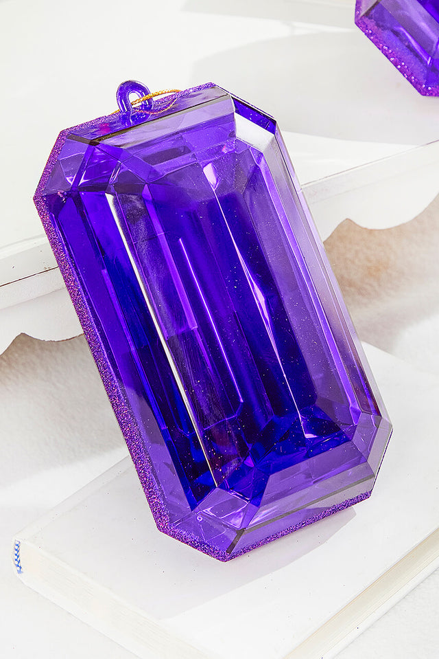 8" Jewel Ornament - Purple
