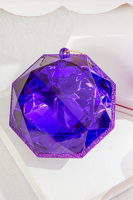 4"-5" Jewel Ornament - Purple