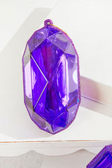 4"-5" Jewel Ornament - Purple
