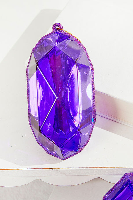 4"-5" Jewel Ornament - Purple