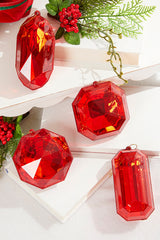 4"-5" Jewel Ornament - Red