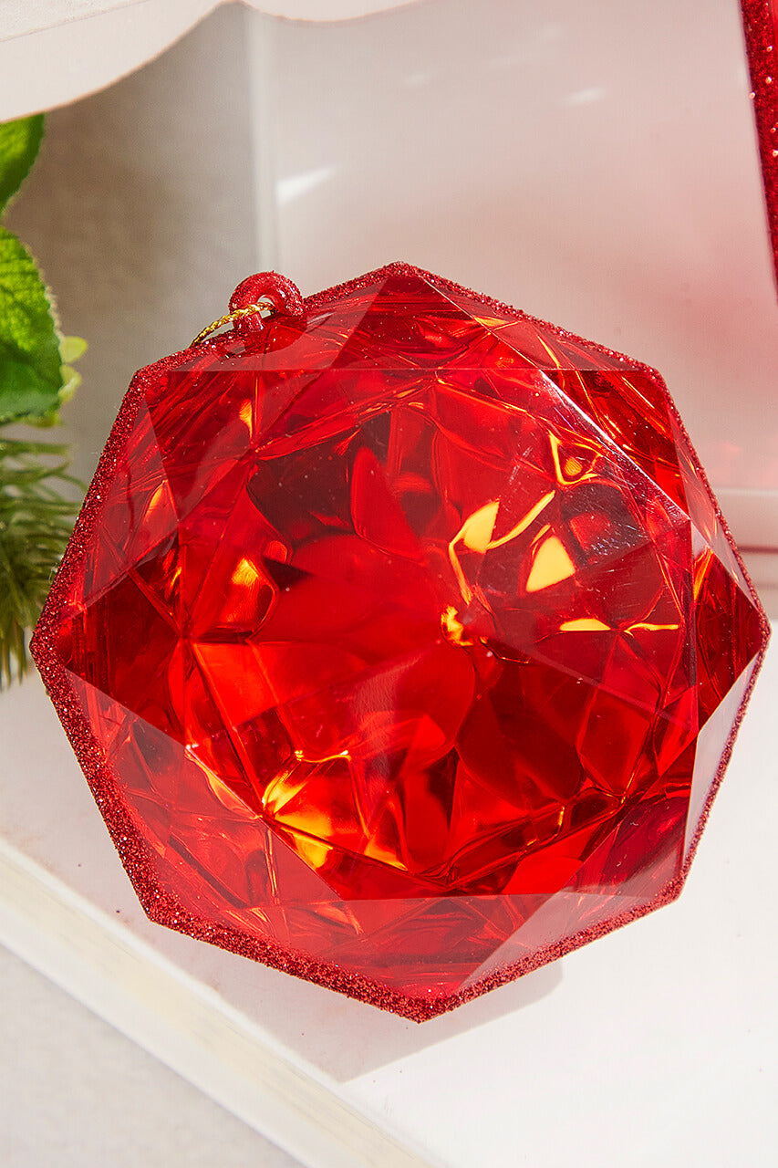 4"-5" Jewel Ornament - Red