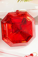 4"-5" Jewel Ornament - Red