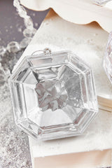4"-5" Jewel Ornament - Silver
