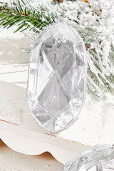4"-5" Jewel Ornament - Silver