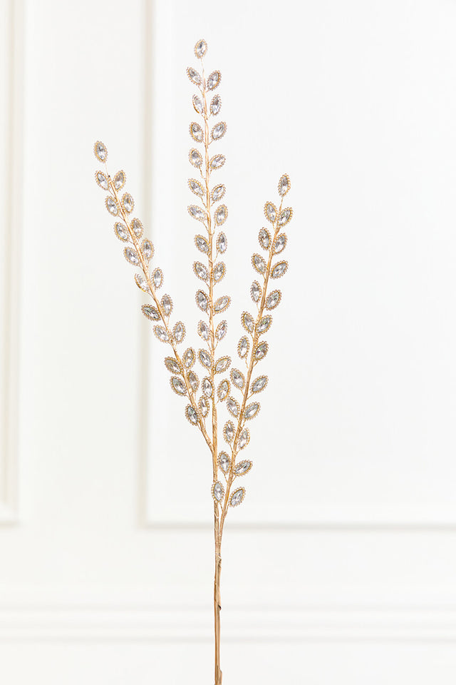 30" Crystal & Gold Jewel Spray