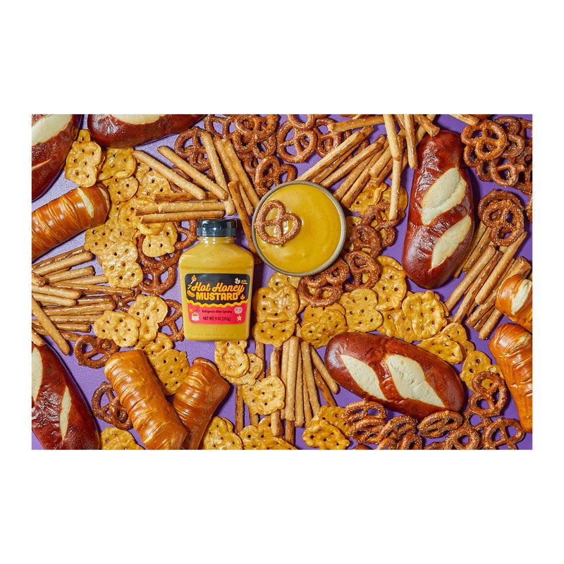 Hot Honey Mustard – Sweet & Spicy Tangy Mustard Condiment with Honey & Cayenne