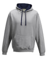 Adult Midweight Varsity Contrast Hooded Sweatshirt