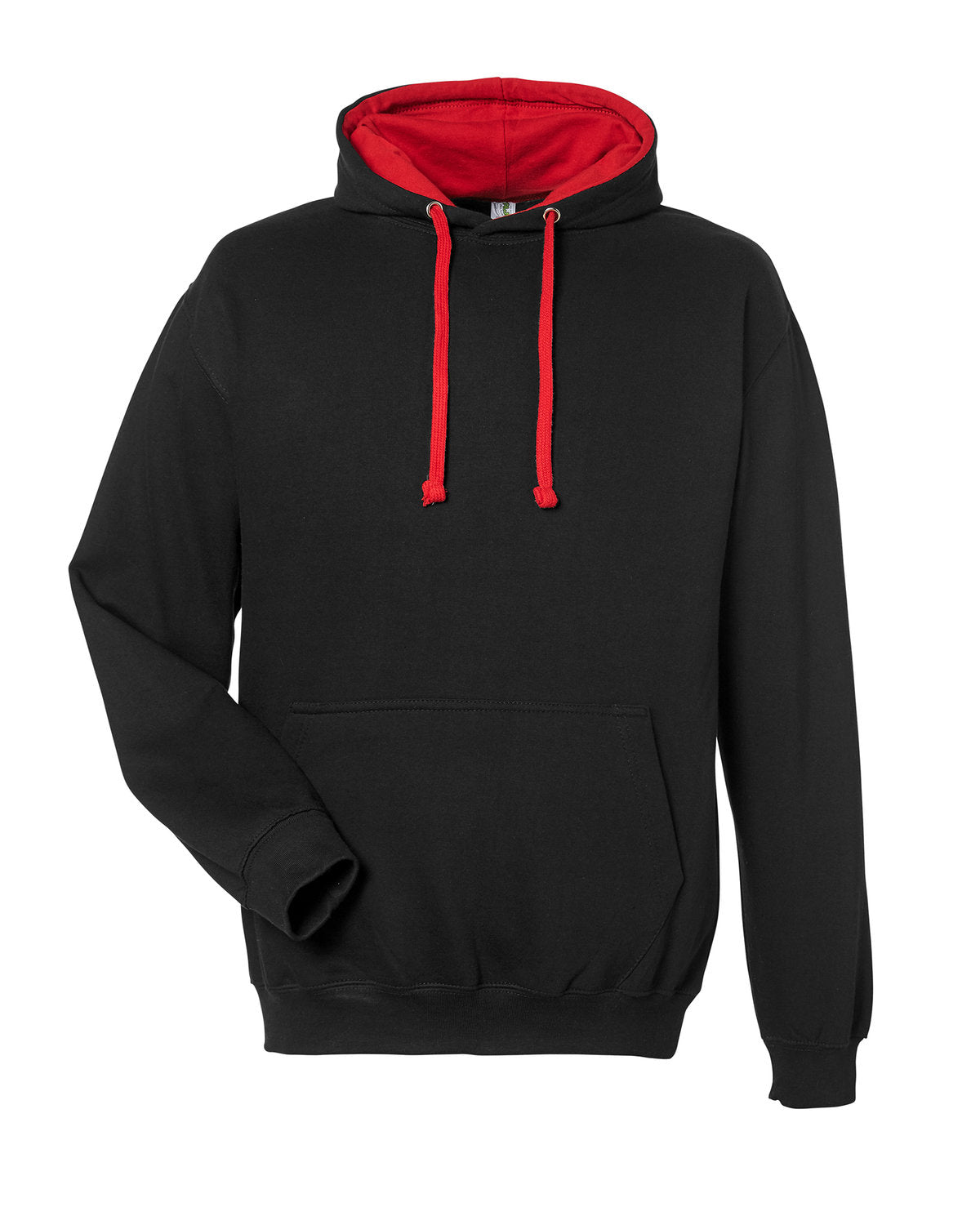 Adult Midweight Varsity Contrast Hooded Sweatshirt