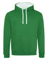 Adult Midweight Varsity Contrast Hooded Sweatshirt