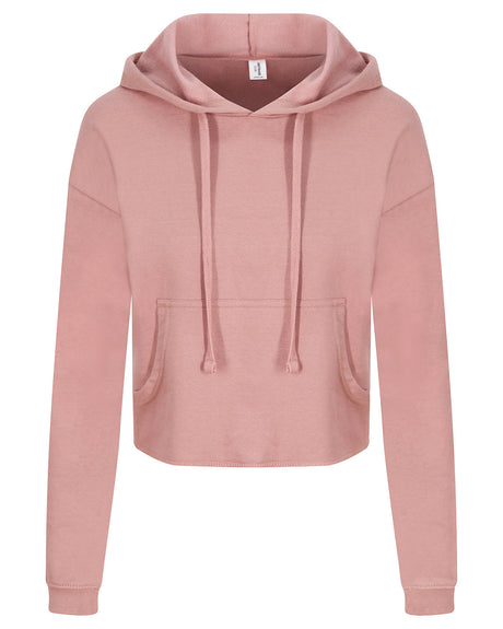 Ladies' Girlie Cropped Hooded Fleece with Pocket