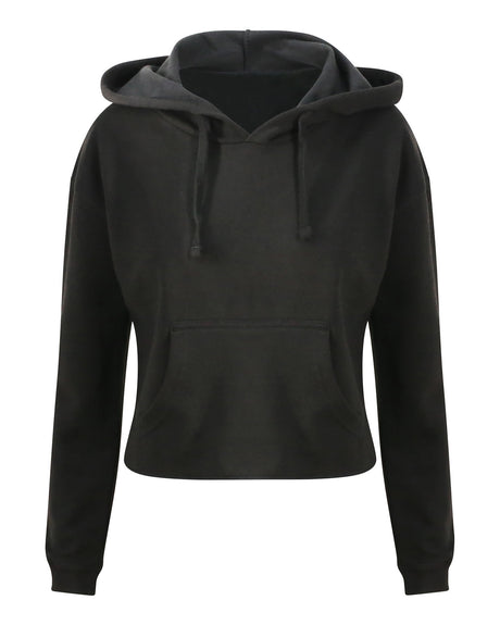 Ladies' Girlie Cropped Hooded Fleece with Pocket