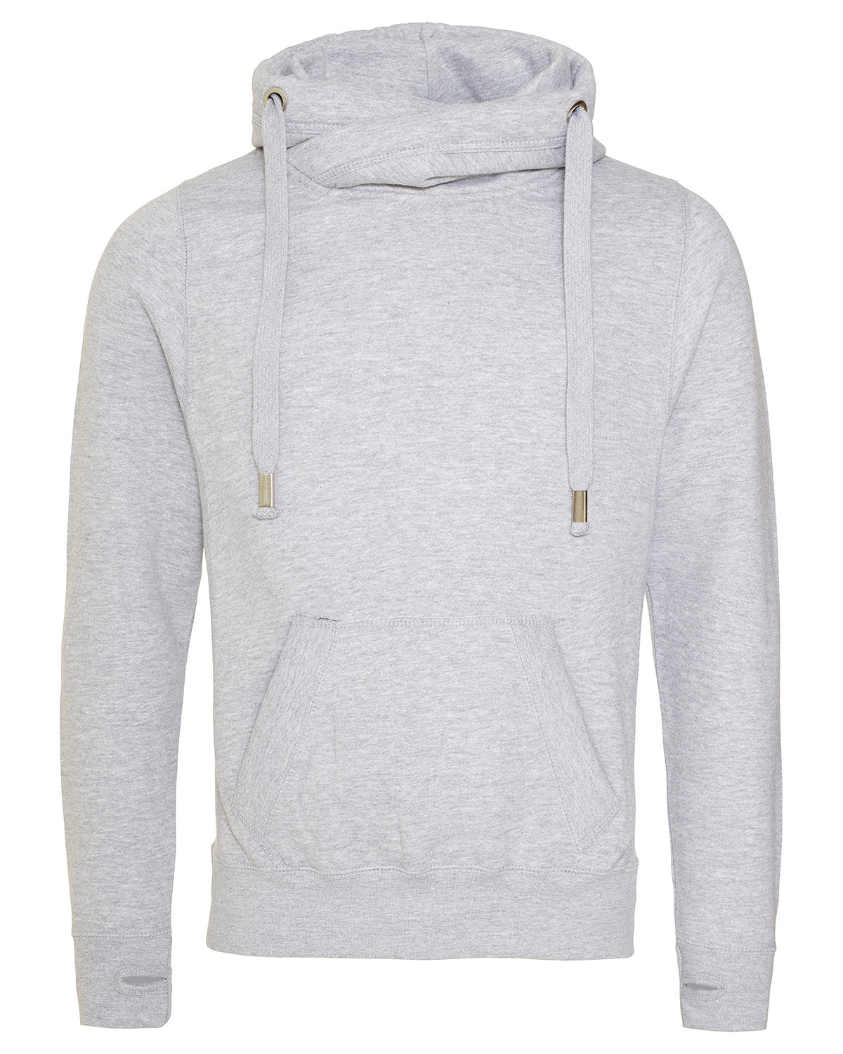 Men's Heavyweight Cross Over Neck Hooded Sweatshirt