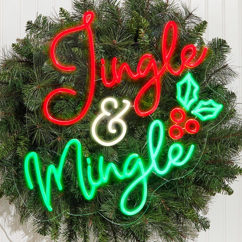 23.1" Jingle & Mingle Lit Neon Sign