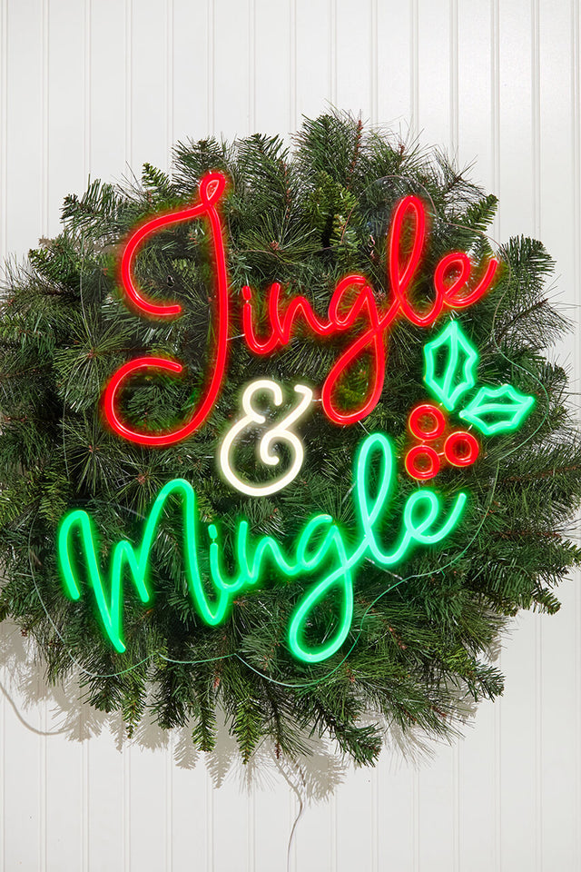 23.1" Jingle & Mingle Lit Neon Sign