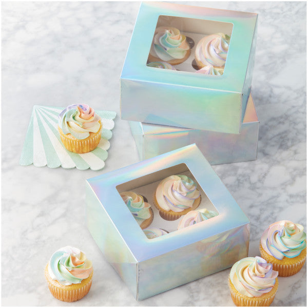 Wilton Iridescent Cupcake Boxes, 3-Count