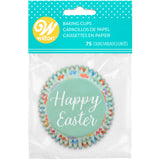 Wilton “Happy Easter" Paper Spring Easter Egg Cupcake Liners, 75-Count