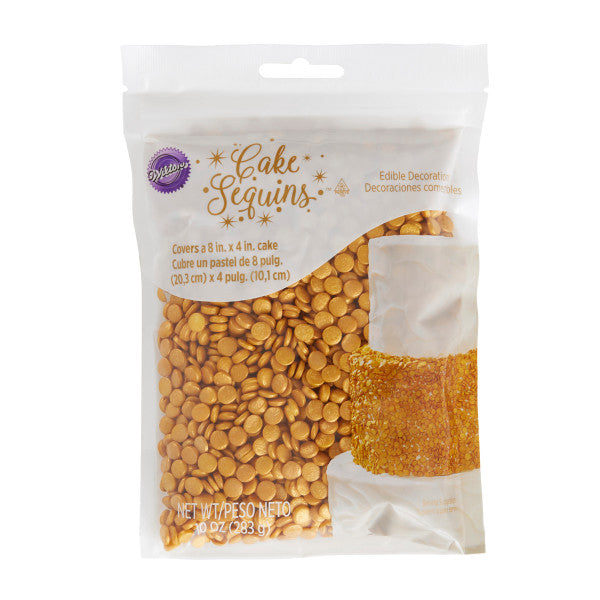 Wilton Edible Gold Cake Sequins – 10 oz.