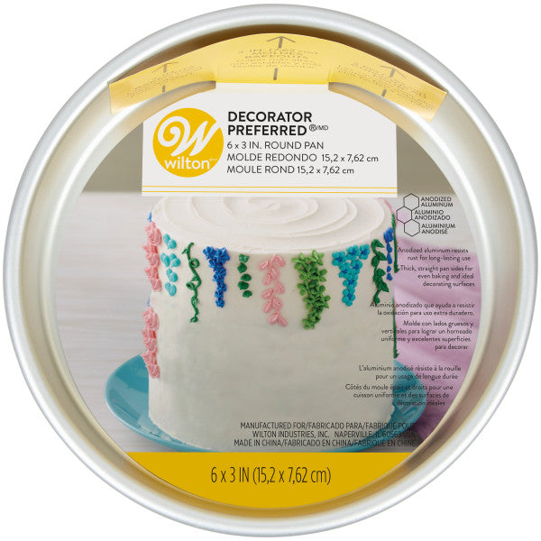 Wilton Decorator Preferred 6 x 3-inch Round Aluminum Cake Pan 6x3