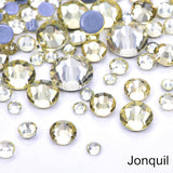 Small G Bag Glue On Rhinestones - Jonquil Flat Back Rhinestone Fabric - Jonquil, 2MM /6SS, 3MM /10SS, 4MM /16SS, 5MM /20SS, 6MM /30SS (1 Pack)