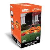Syncfun 7 ft. Pumpkin Inflatable With Witch Cat Halloween Decor